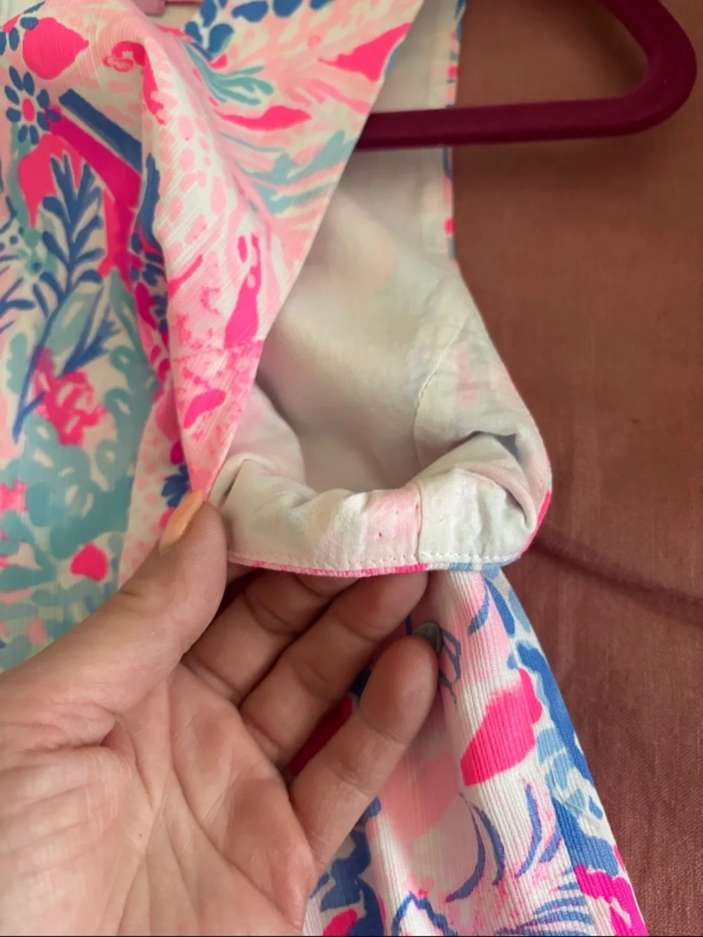 Lilly Pulitzer Pink and Blue Floral Shift Dress - Picture 10 of 12